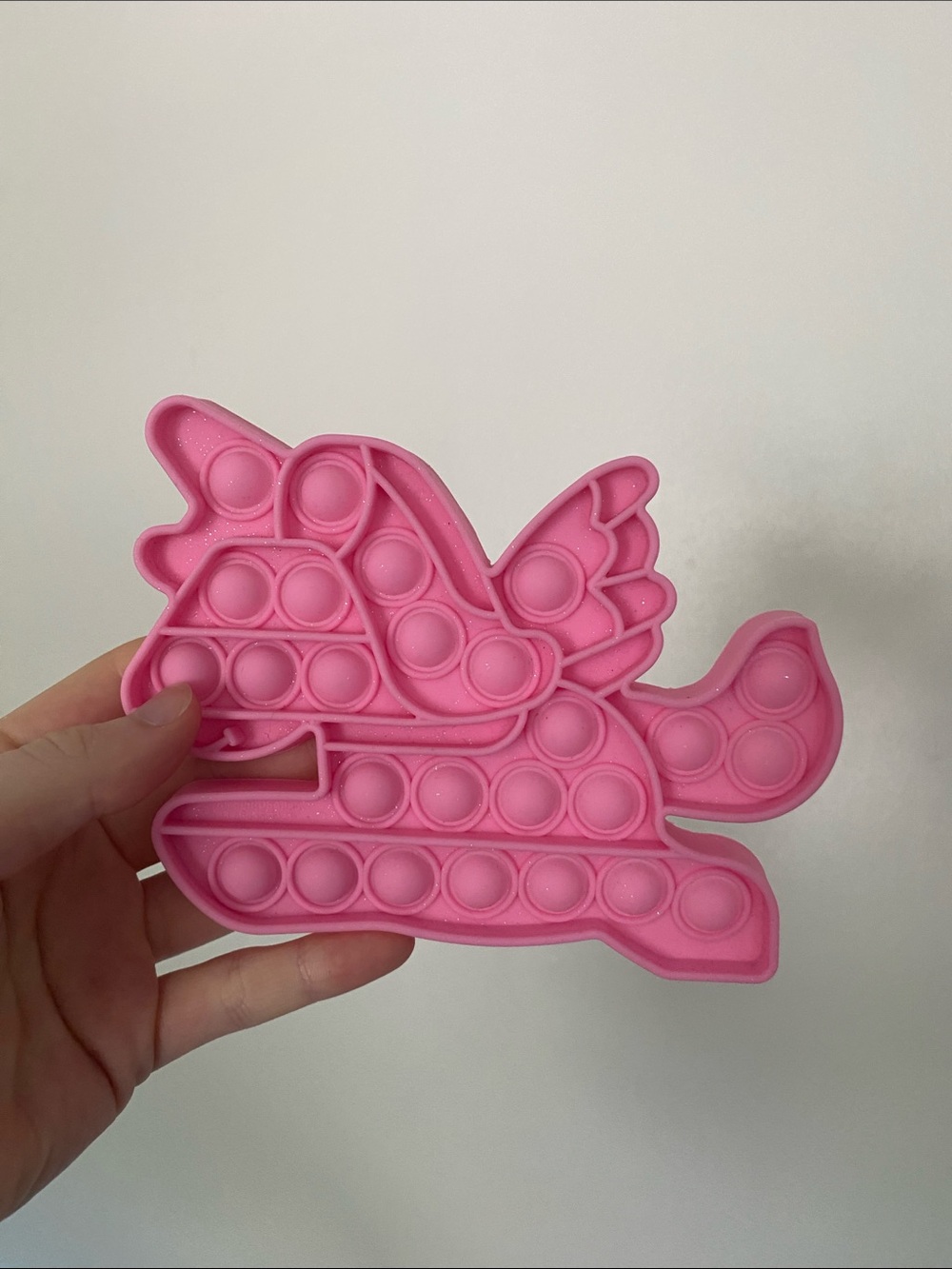 Pink Unicorn Silicone Pop-It Fidget Toy